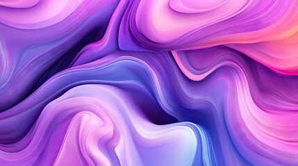 Obraz premium A vibrant abstract design featuring swirling, fluid shapes in a gradient of purples and pinks.