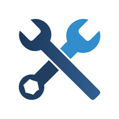 Crossed Wrenches Icon: Mechanical Engineering, Maintenance, and Tools