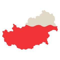 Fototapeta premium Austria-map clean-on-white-background 