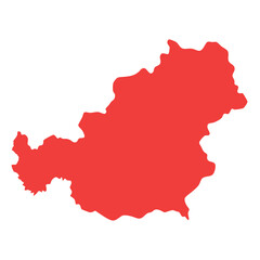 Obraz premium Austria-map clean-on-white-background 
