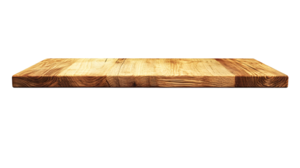 Empty Wooden Shelf Wall on White Background - Professional Interior Design Display Concept