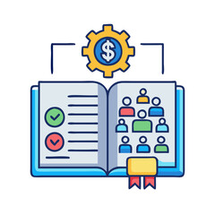 Financial literacy book with team performance and checklist