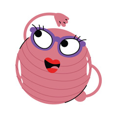 Yarn ball vector Sticker. Eps 10 file