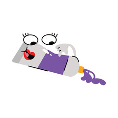 Oil paint vector Sticker. Eps 10 file