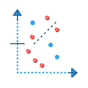 Data Scatter Plot with Regression Line Illustration