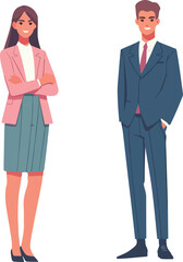 vector of entrepreneurs standing folded arms