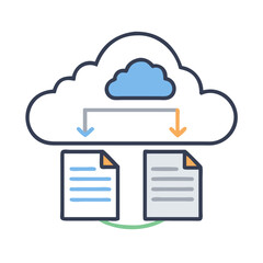 Cloud storage, transfer and data exchange system diagram