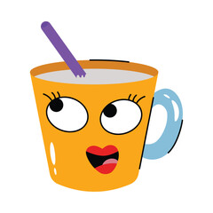Coffee vector Sticker. Eps 10 file