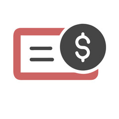 Check and coin icon financial illustration design graphic