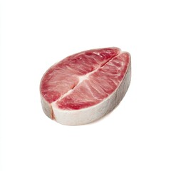 Fresh tuna steak close up photo isolated on white background