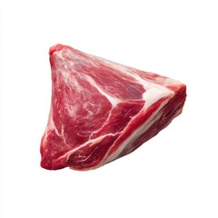 Piece of raw meat isolated on white background