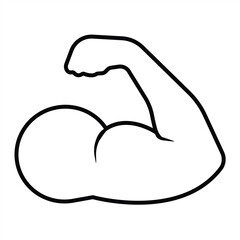 muscular arm icon. vector illustration