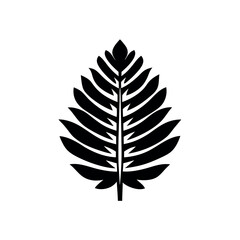 Fern leaf icon  black color 