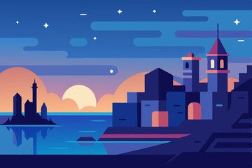 night view of the city