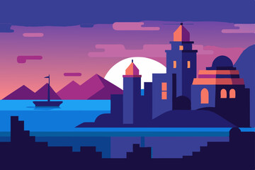 Fototapeta premium vector illustration of city