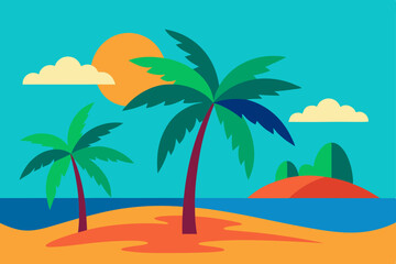 palm trees on the beach