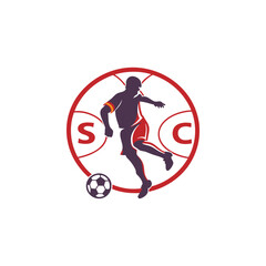 Obraz premium Retro Sports Club Badge with Bold Monogram Style