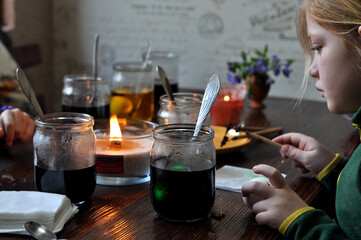 Egg Painting Process Art Easter Activity for Preschoolers.The technique of painting Ukrainian Easter eggs.  The Dark Key.
