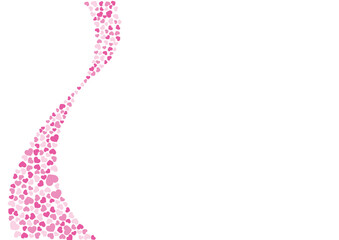 ハート柄の背景 桃色系の3色 ハート