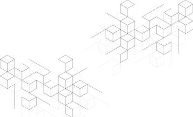 Abstract background with  isometric shape blocks