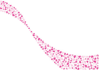 ハート柄の背景 桃色系の3色 ハート