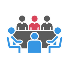 Business meeting and leadership concept illustration icon style