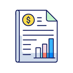 Financial Report with Graph: Investment, Profit, and Growth