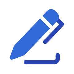 Blue Edit Icon Design on Black Background