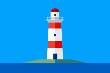 daytime-lighthouse-with-clear-blue-sky