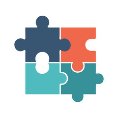 Connected Puzzle Pieces: Business Solutions, Strategy, and Teamwork