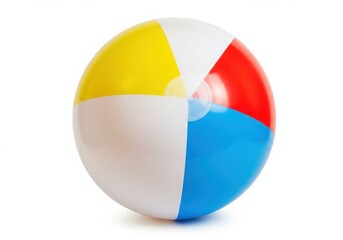 Colorful beach ball isolated on white background
