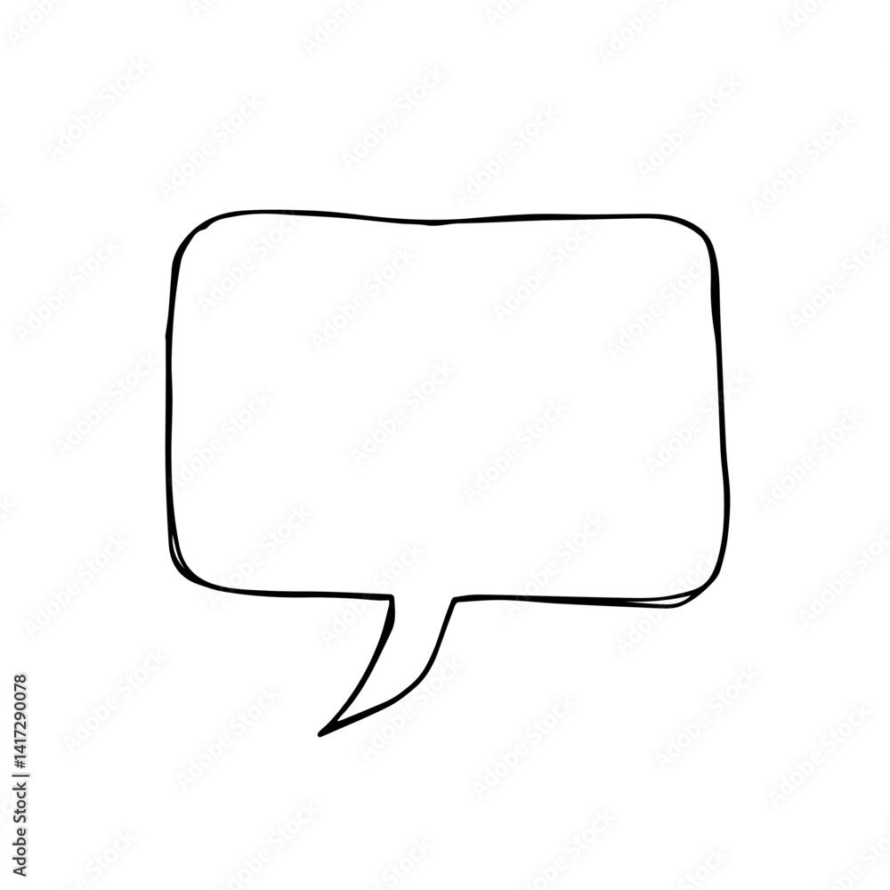 Poster speech bubble outline for dialogue or communication design