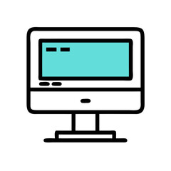 Minimalist User Interface with Turquoise Panel and Black