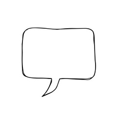Naklejka premium Speech bubble outline for dialogue or communication design 