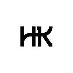 HK monogram logo design letter text name symbol monochrome logotype alphabet character simple logo
