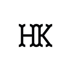 HK monogram logo design letter text name symbol monochrome logotype alphabet character simple logo