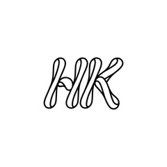 HK monogram logo design letter text name symbol monochrome logotype alphabet character simple logo