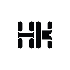 HK monogram logo design letter text name symbol monochrome logotype alphabet character simple logo
