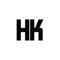 HK monogram logo design letter text name symbol monochrome logotype alphabet character simple logo