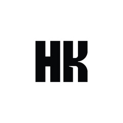 HK monogram logo design letter text name symbol monochrome logotype alphabet character simple logo