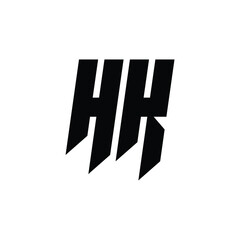 HK monogram logo design letter text name symbol monochrome logotype alphabet character simple logo