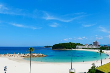 南紀白浜、白良浜。和歌山、日本。5月下旬。