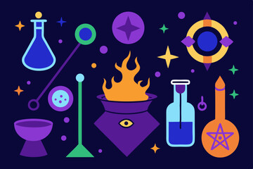 alchemy-symbols-with-magical-objects