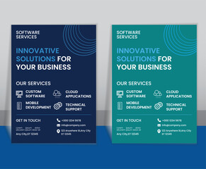 Professional Business Promotion Flyer Design for Company and Services