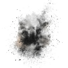 Striking abstract explosion of black and white powder, perfect for creative design projects. This versatile illustration adds dynamic energy to any visual concept.