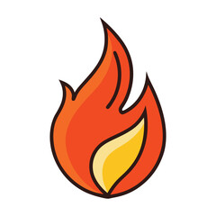 Gradient Flame Icon – Modern Red and Yellow Fire Symbol Vector .gradient flame vector. flame illustration