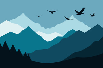 birds-flying-over-mountain-range