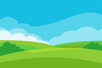 Fototapeta premium clear-skies-over-green-fields