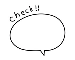  checkフキダシ