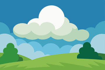 Fototapeta premium cloudy-sky-over-peaceful-landscape